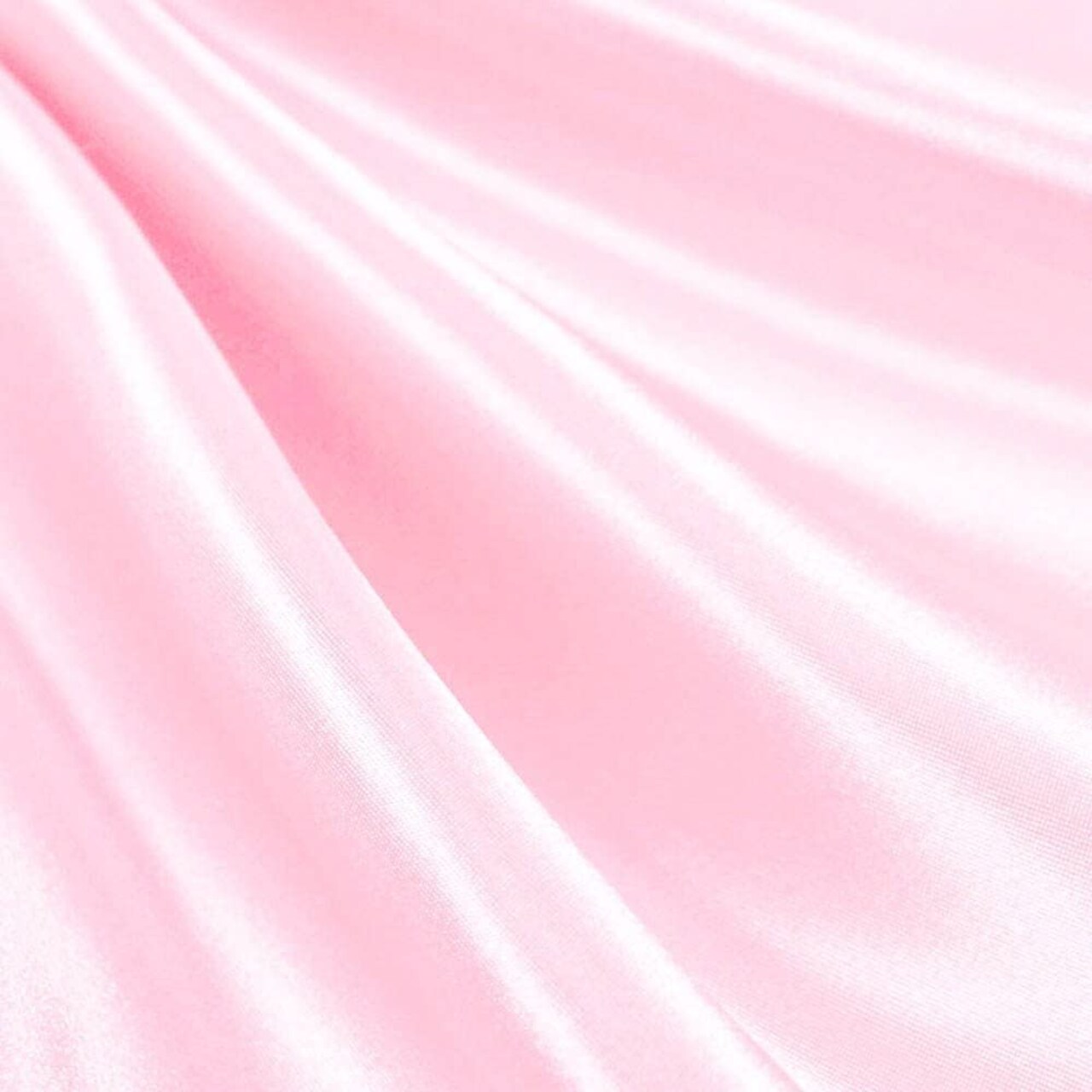1 Yard Baby Pink Satin Bridal Satin Fabric 60″ Wide 100 Percent Polyester